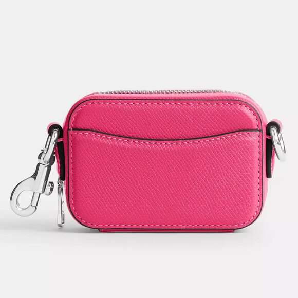 🥰 Coach Crossbody Pouch Bright Fuschia - Picture 3 of 13